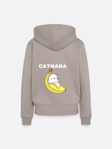 Catnana - Frauen Premium Bio Hoodie - Taupe