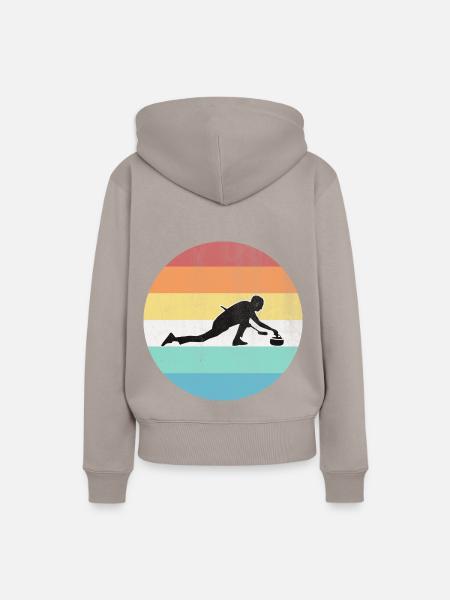 Curling - Frauen Premium Bio Hoodie - Taupe
