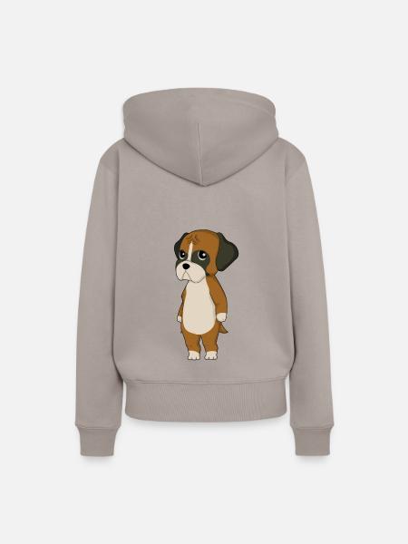 Deutscher Boxer - Frauen Premium Bio Hoodie - Taupe