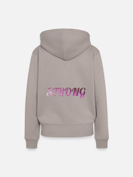 strong - Frauen Premium Bio Hoodie - Taupe