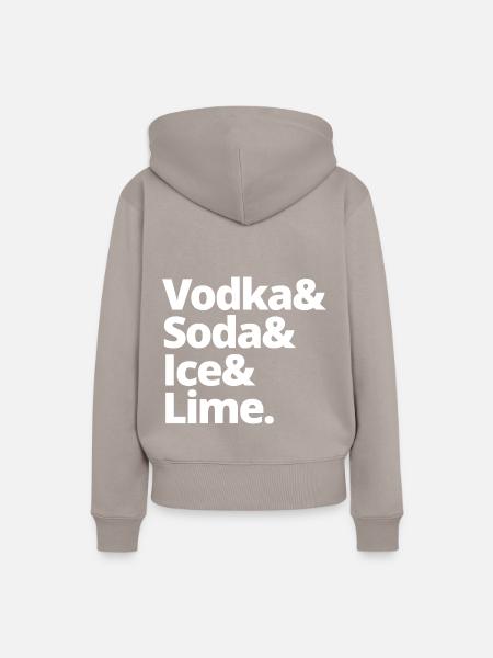 Vodka soda ice lime - Frauen Premium Bio Hoodie - Taupe