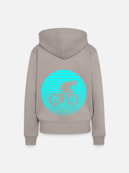 Rennradfahrer - Frauen Premium Bio Hoodie - Taupe