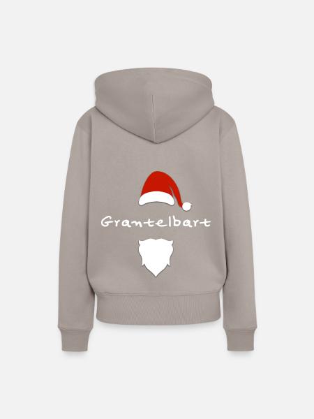 Grantelbart weiss - Frauen Premium Bio Hoodie - Taupe
