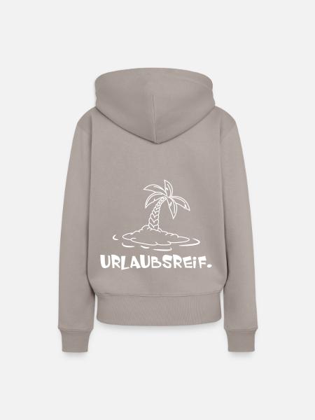 Urlaubsreif. - Frauen Premium Bio Hoodie - Taupe
