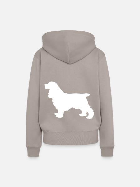 Cocker Spaniel - Frauen Premium Bio Hoodie - Taupe