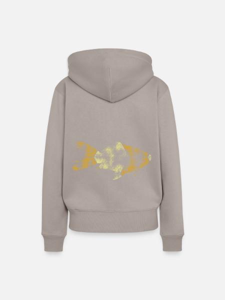 Fisch - Frauen Premium Bio Hoodie - Taupe