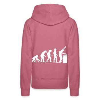 Evolution vers le Dj Edm Techno Festival - Sweat à capuche Premium bio Femme - mauve - Dos - Isabella (175cm)
