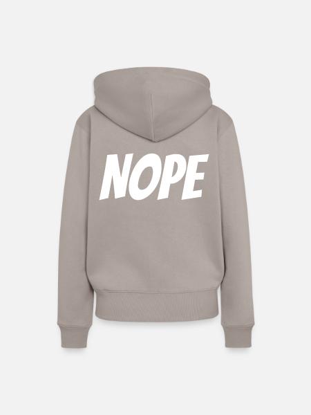 Nope - Frauen Premium Bio Hoodie - Taupe