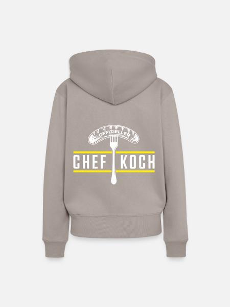 Chefkoch Wurst - Frauen Premium Bio Hoodie - Taupe
