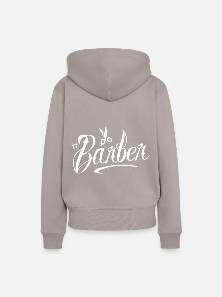 Barber Friseur - Frauen Premium Bio Hoodie - Taupe