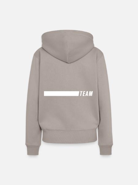 team strich - Frauen Premium Bio Hoodie - Taupe