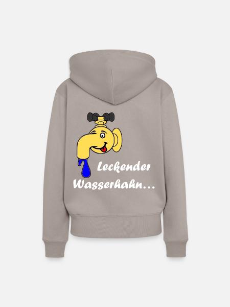 Leckender Wasserhahn - Frauen Premium Bio Hoodie - Taupe