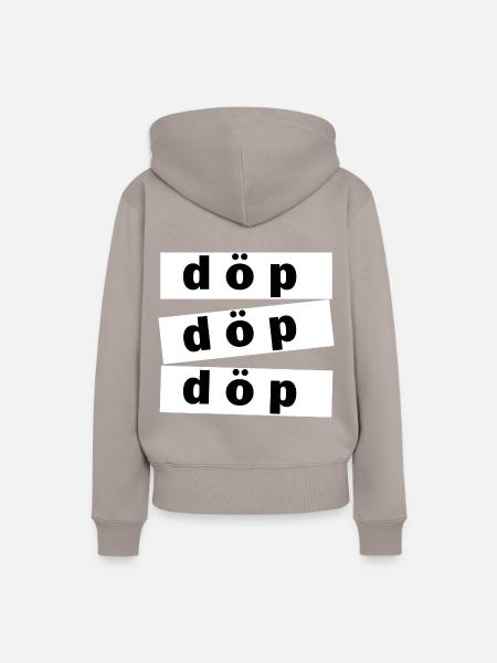 Döp Döp Döp Musik Techno Songtext Design - Frauen Premium Bio Hoodie - Taupe