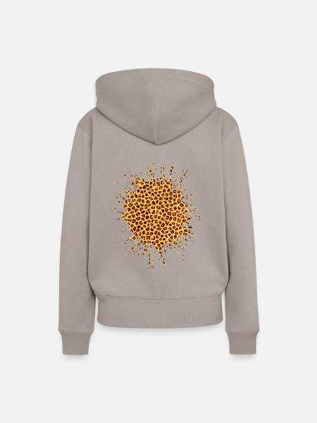 farbklecks animal print - Frauen Premium Bio Hoodie - Taupe