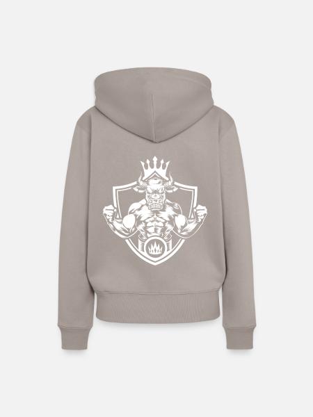 Fighter Bulle wappen - Frauen Premium Bio Hoodie - Taupe