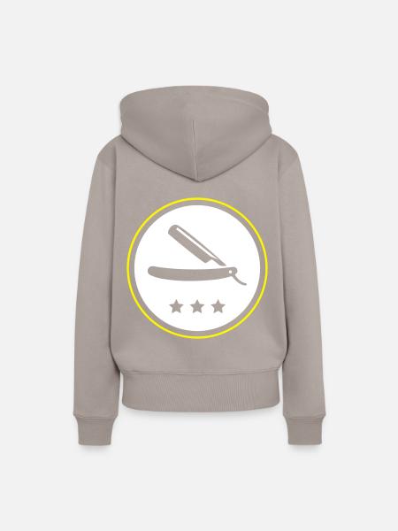 Barber Rasierklinge - Frauen Premium Bio Hoodie - Taupe