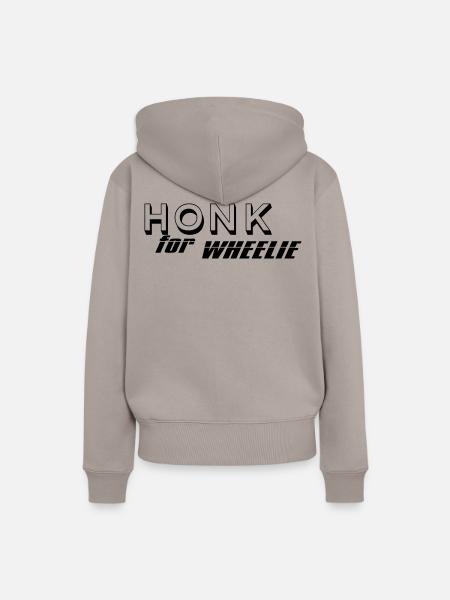 Honk for Wheelie - Frauen Premium Bio Hoodie - Taupe