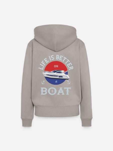 Boot - Frauen Premium Bio Hoodie - Taupe