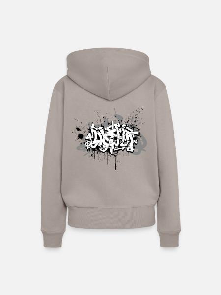 Graffiti - Frauen Premium Bio Hoodie - Taupe