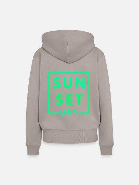 Sunset Vibes - Frauen Premium Bio Hoodie - Taupe