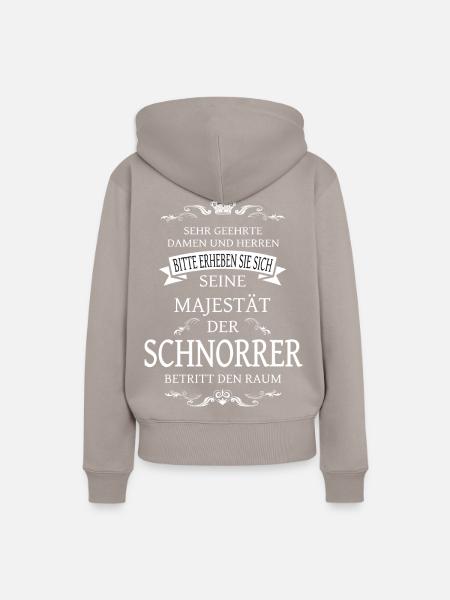 Seine Majestät der Schnorrer Shirt - Frauen Premium Bio Hoodie - Taupe
