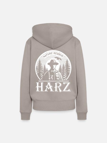 Naturreservat Harz – Wo die Natur zu Hause ist - Frauen Premium Bio Hoodie - Taupe