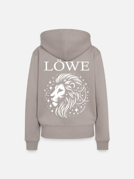 Sternzeichen Löwe Design - Frauen Premium Bio Hoodie - Taupe