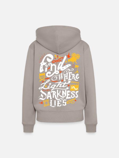 Find where light - Frauen Premium Bio Hoodie - Taupe