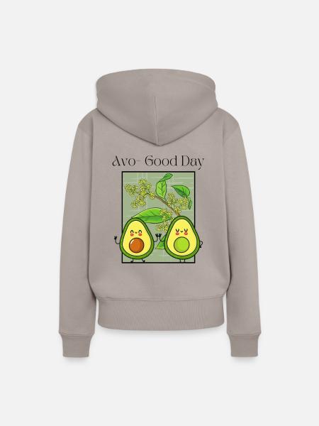 Avo-Good Day - Frauen Premium Bio Hoodie - Taupe
