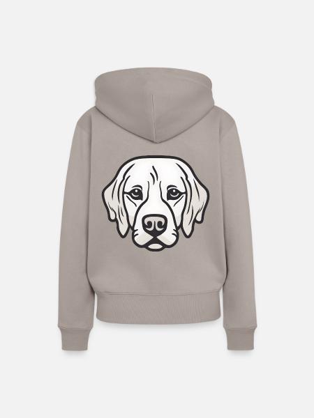 Treuer Blick - Frauen Premium Bio Hoodie - Taupe