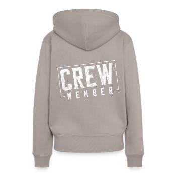 membre d'équipage - Sweat à capuche Premium bio Femme - taupe - Dos - Julia (174cm)
