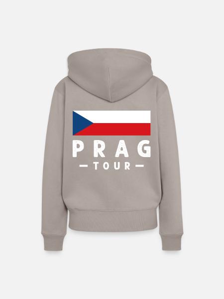 prag tour - Frauen Premium Bio Hoodie - Taupe