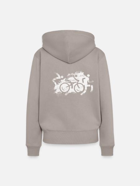 Triathlon icons - Frauen Premium Bio Hoodie - Taupe
