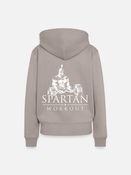 spartan workout sparta - Frauen Premium Bio Hoodie - Taupe