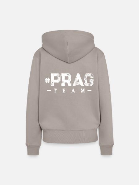 prag team - Frauen Premium Bio Hoodie - Taupe