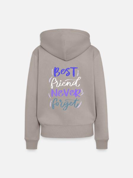 Beste Freunde - Frauen Premium Bio Hoodie - Taupe