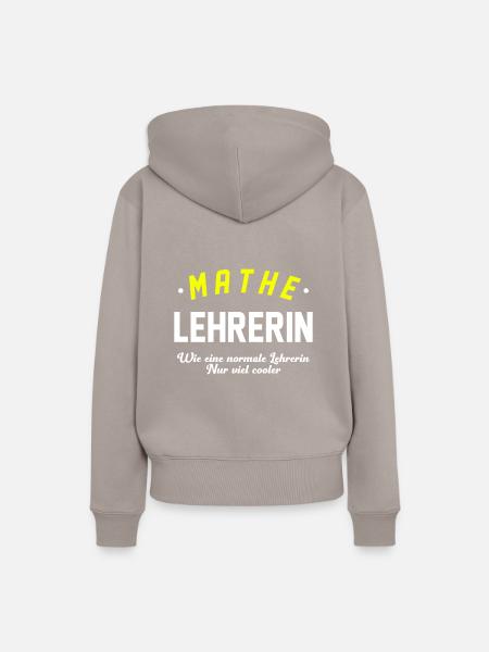 Mathe Lehrerin - Frauen Premium Bio Hoodie - Taupe