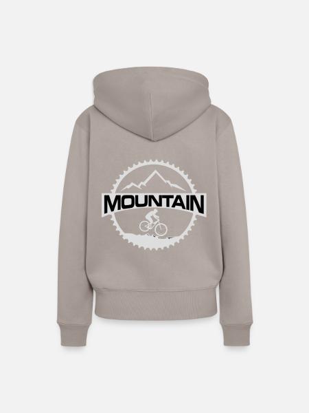T-Shirt MTB Mountain Bike Logo Bike Bike - Felpa con cappuccio ecologica premium da donna - talpa