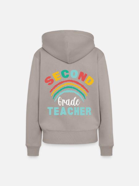 2nd Grade Teacher - Frauen Premium Bio Hoodie - Taupe
