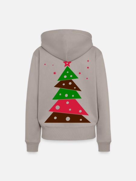 Tannenbaum - Frauen Premium Bio Hoodie - Taupe