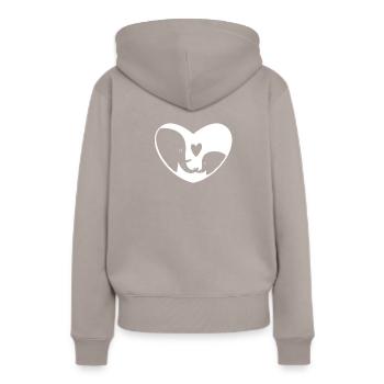 Éléphant - éléphant - Sweat à capuche Premium bio Femme - taupe - Dos - Julia (174cm)