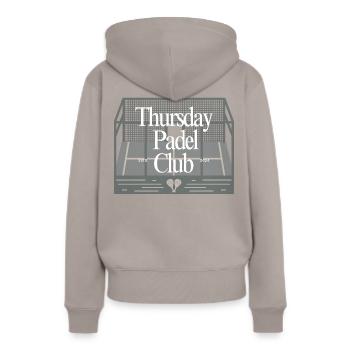 Thursday Padel Club - Women’s Premium Organic Hoodie - taupe - Back - Julia (174cm)