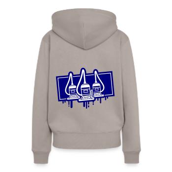 Icône d’aspirateur - Sweat à capuche Premium bio Femme - taupe - Dos - Julia (174cm)