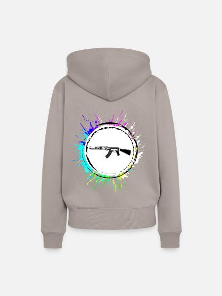 Gewehr icon symbol - Frauen Premium Bio Hoodie - Taupe