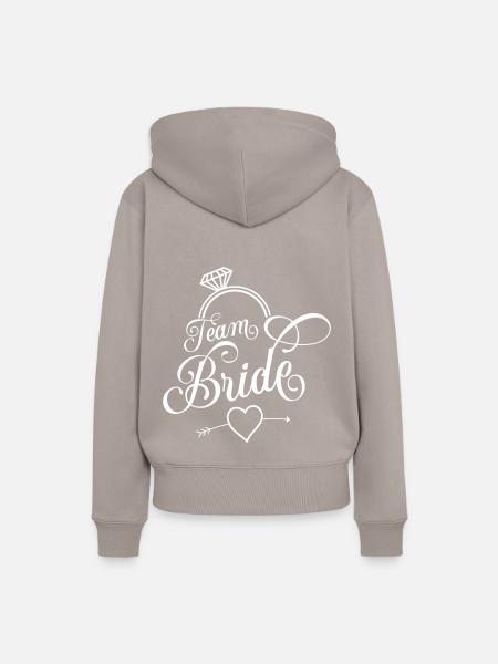 braut team ring - Frauen Premium Bio Hoodie - Taupe