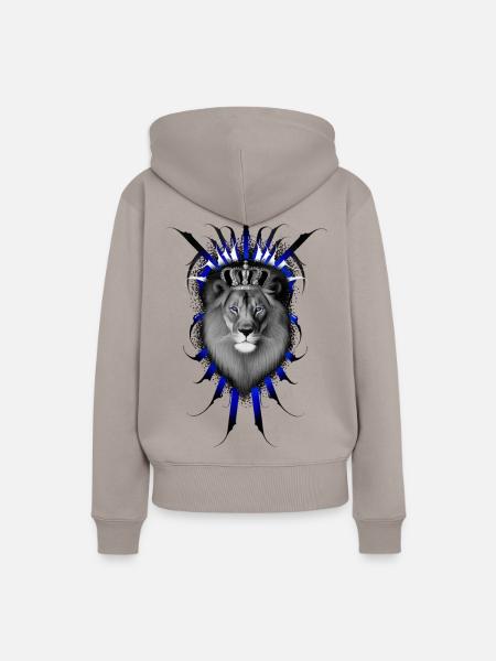 Lion deluxe - Frauen Premium Bio Hoodie - Taupe