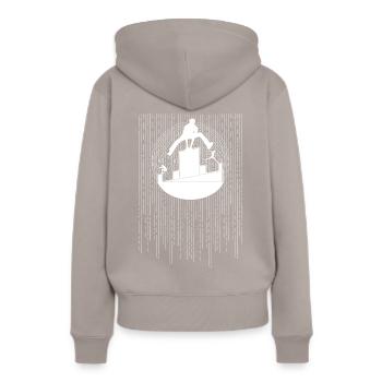 Parkour Sport Freerunning Lines - Sweat à capuche Premium bio Femme - taupe - Dos - Julia (174cm)
