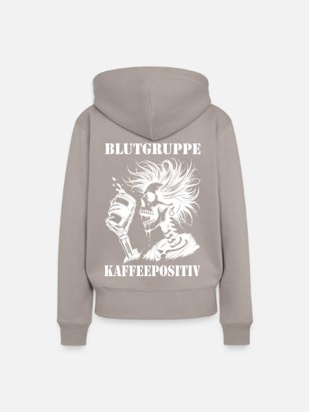 Blutgruppe Kaffee - Frauen Premium Bio Hoodie - Taupe