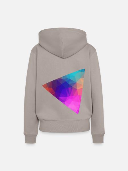Dreieck bunt - Frauen Premium Bio Hoodie - Taupe