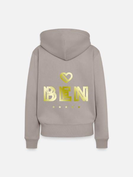 Ben Herz - Frauen Premium Bio Hoodie - Taupe